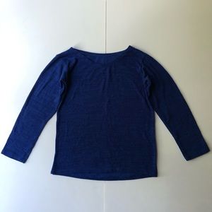 💜Blue Elbow Length Sleeve Top